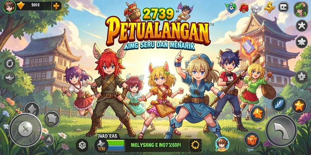 Tampilan grafis memukau dalam gameplay Anime 2739.