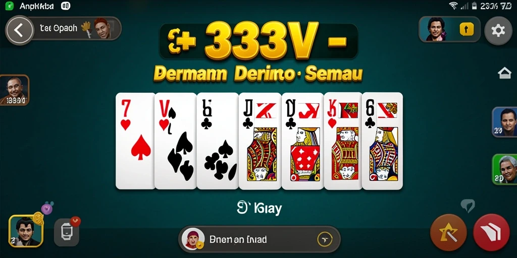 Tampilan gameplay menarik dari aplikasi domino 333V.