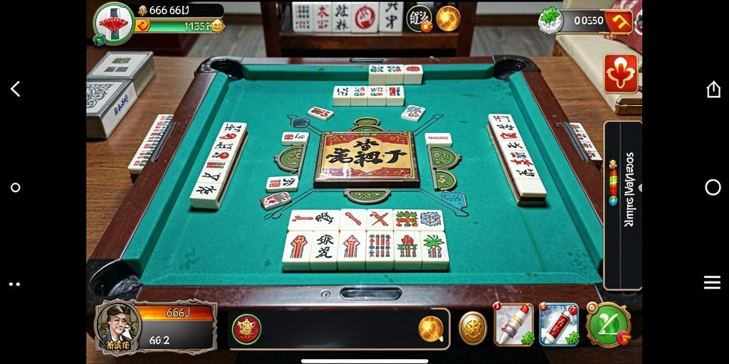 Tampilan gameplay Mahjong di 666J yang menarik dan interaktif.
