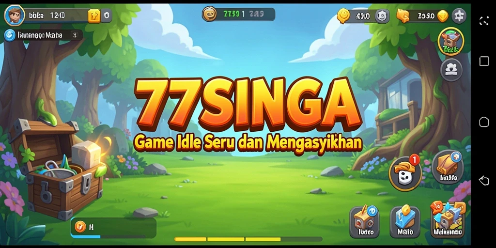 Screenshot menampilkan gameplay seru dari 77SINGA di platform Idle.