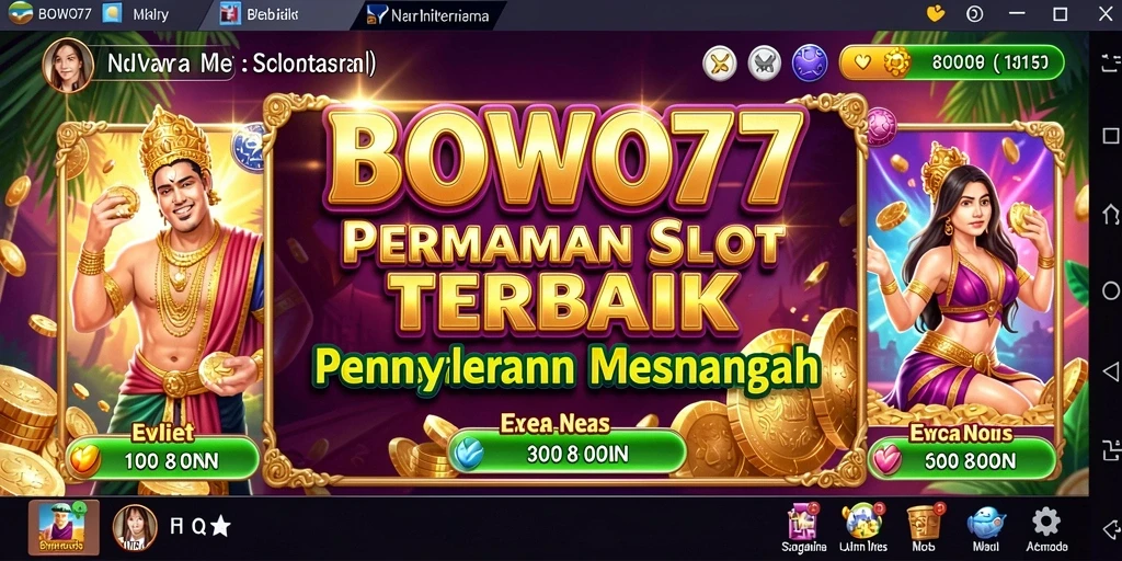 Tampilan menarik dari gameplay Slot BOWO77 dengan efek visual yang memukau.