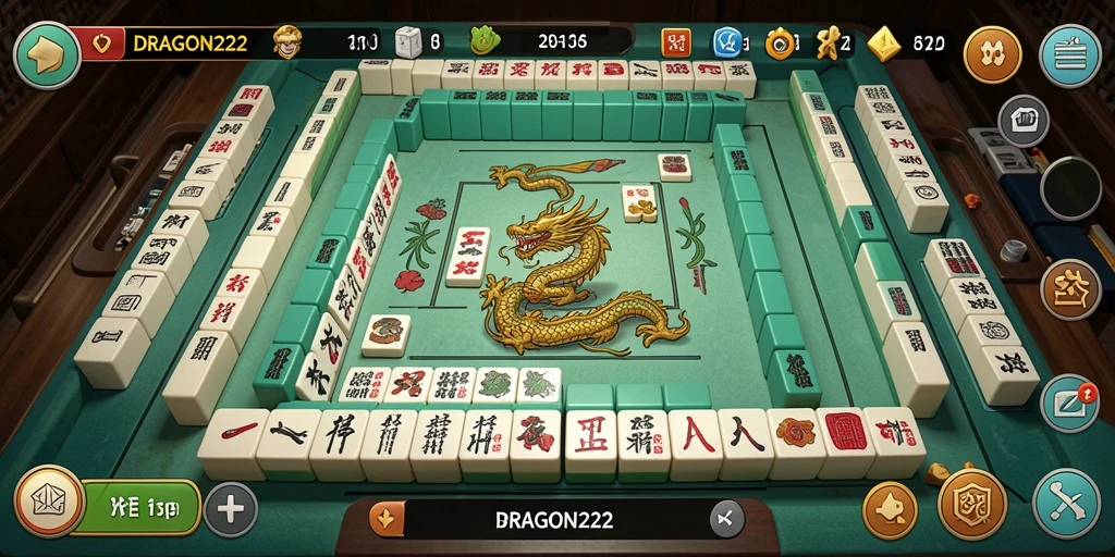 Screenshot gameplay DRAGON222 yang menampilkan keseruan bermain Mahjong.