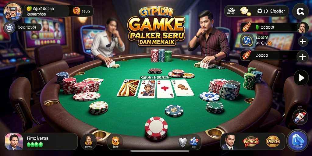 Tampilan gameplay Poker GTPIDN yang mendebarkan dan mengasyikkan.