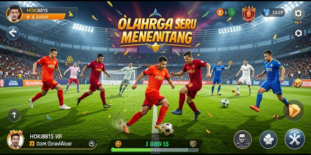 Tampilan gameplay seru HOKI8815 dengan aksi olahraga yang mendebarkan.