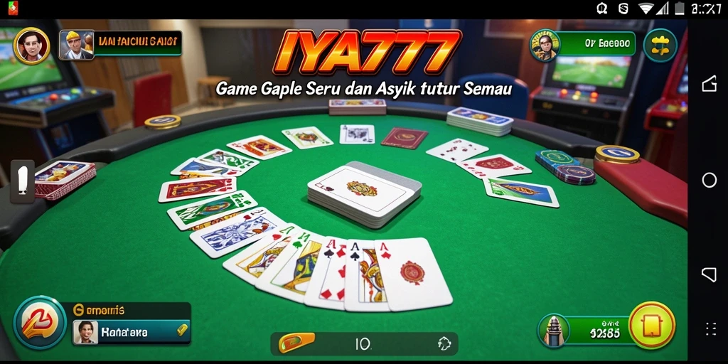 Tampilan gameplay Gaple yang seru dan menarik di IYA777.
