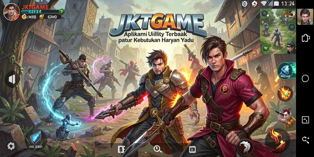 Tampilan antarmuka JKTGAME yang sederhana dan fungsional.