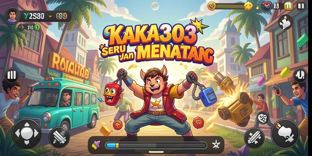 Screenshot utama KAKA303 menunjukkan aksi seru dalam gameplay Arcade.