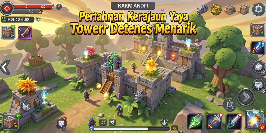 Gameplay mendebarkan di KAKRP dengan strategi menara yang cerdas.