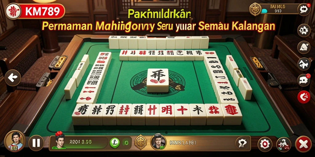 Tampilan screenshot gameplay menunjukkan keseruan permainan Mahjong di KM789.