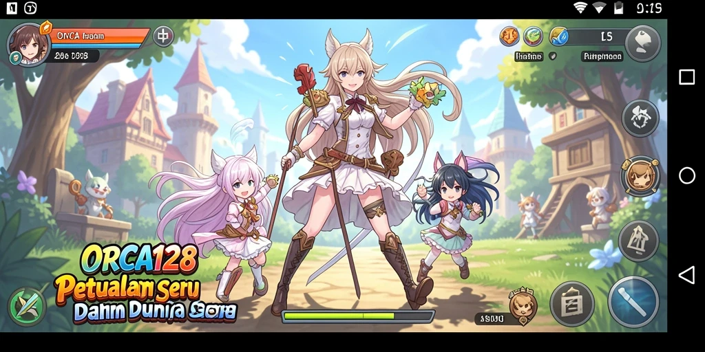 Tampilan menarik dari gameplay <strong>ORCA128</strong> yang penuh warna dan karakter unik.