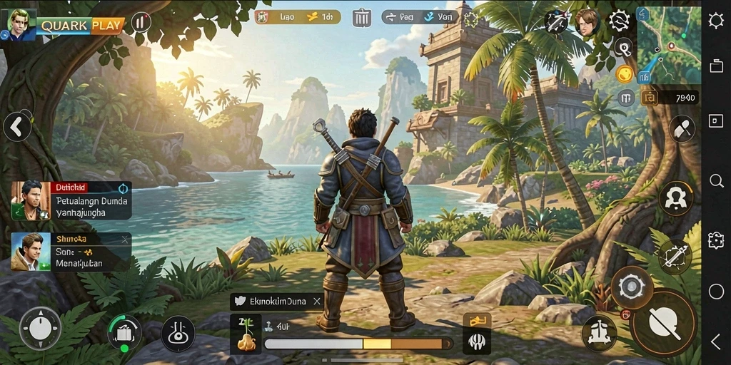 Tampilan gameplay Open World yang menakjubkan di QUARKPLAY.