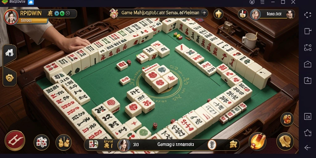 Tampilan gameplay RPIDWIN yang menarik dalam permainan Mahjong.