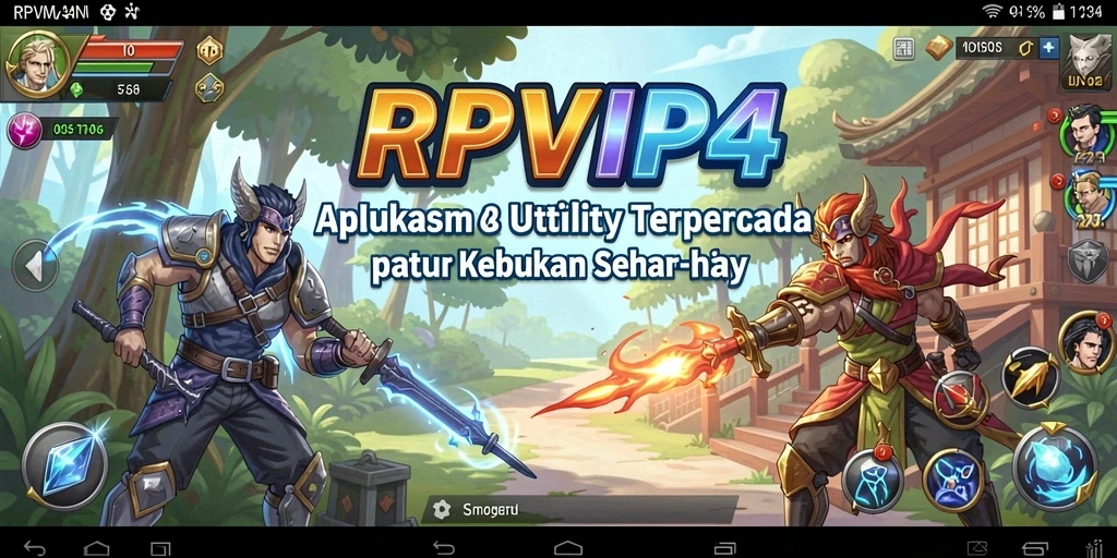 Tampilan antarmuka utama dari aplikasi RPVIP4 yang user-friendly.