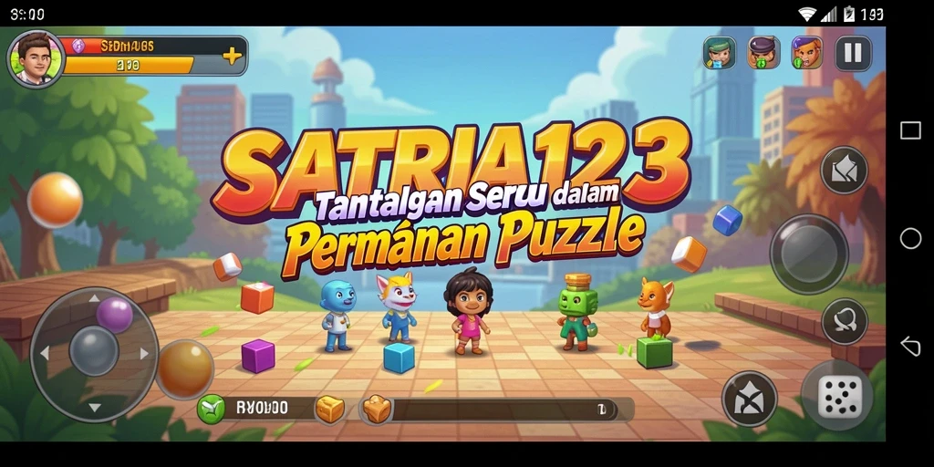 Screenshot gameplay SATRIA123 menunjukkan tantangan puzzle menarik.