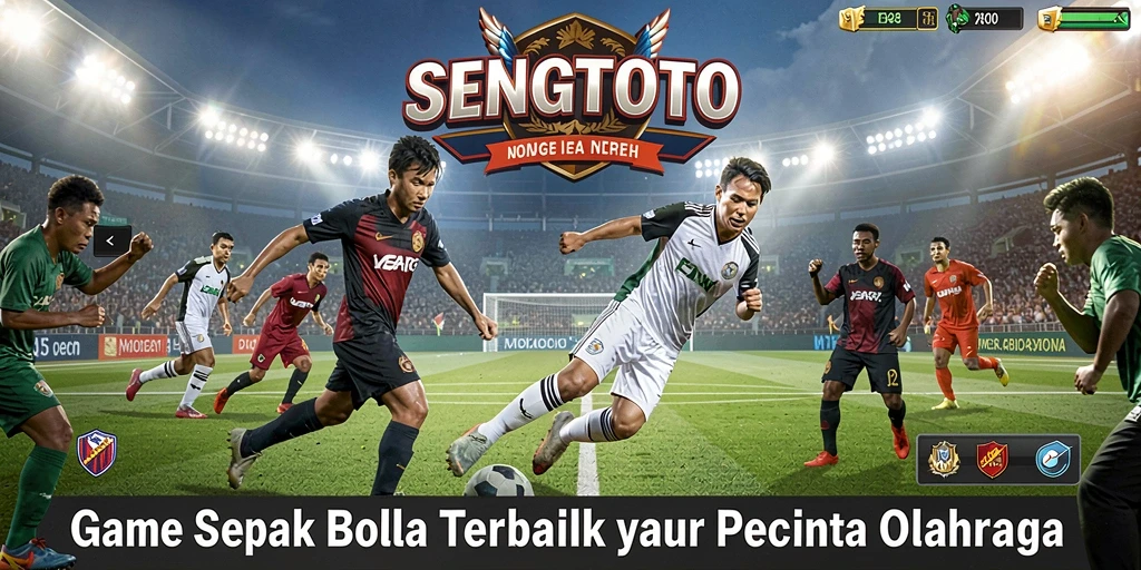 Screenshot gameplay SENGTOTO menunjukkan aksi seru dalam sepak bola.