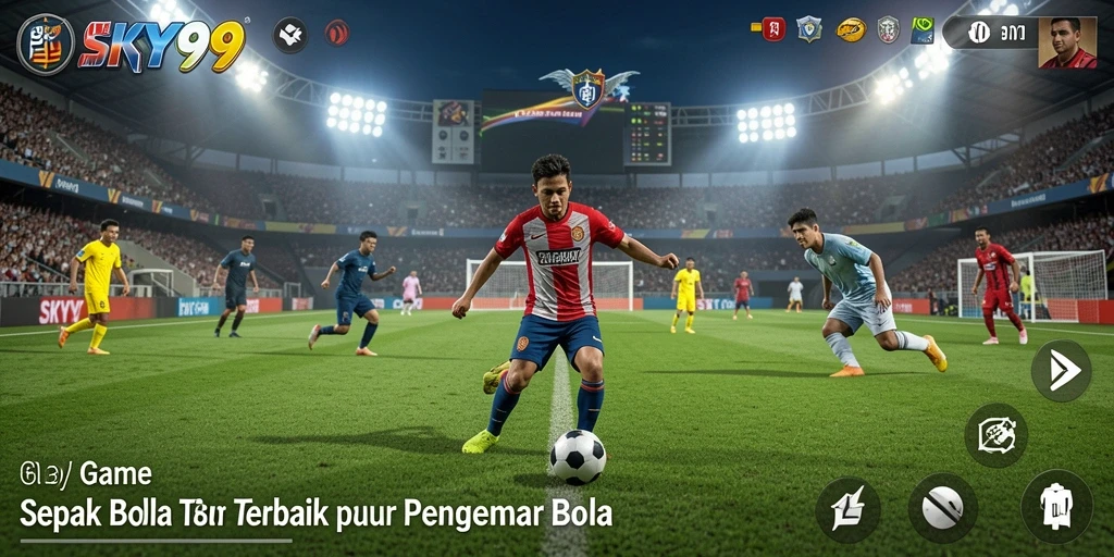 Tampilan permainan <strong>SKY99</strong> yang menakjubkan di lapangan sepak bola.