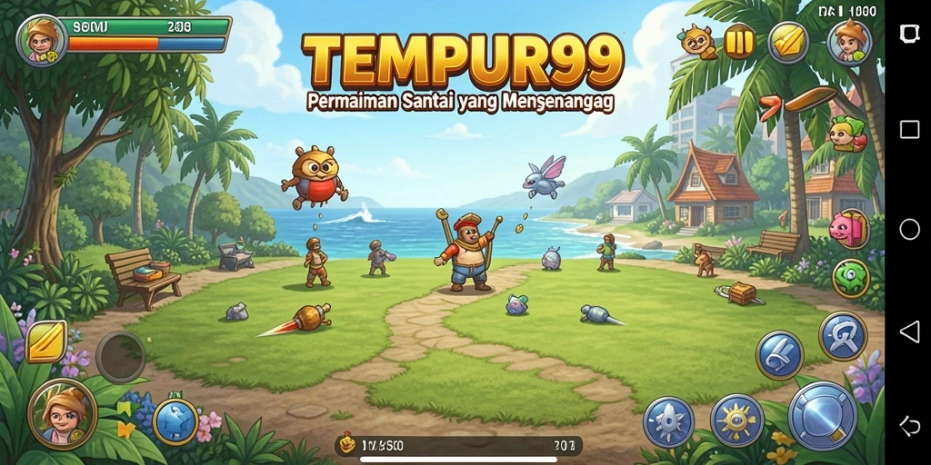 Screenshot TEMPUR99 menampilkan gameplay seru dan interaktif.