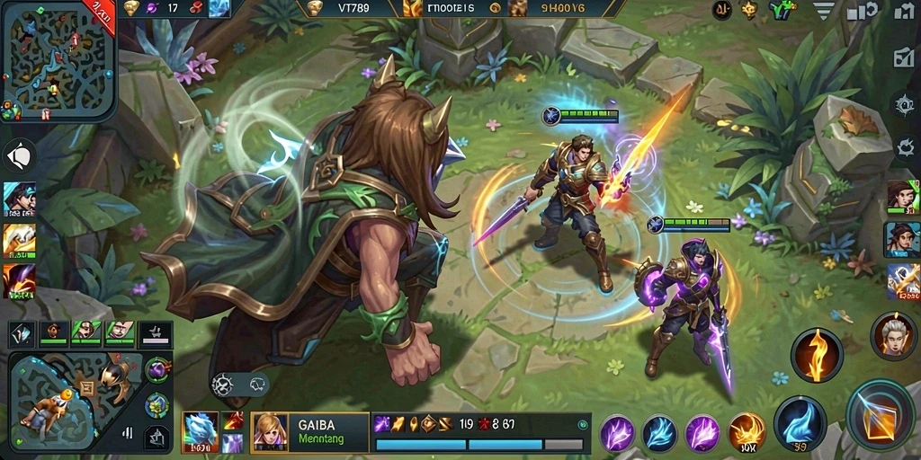 Tampilan gameplay MOBA VT789 yang menegangkan dan strategis.