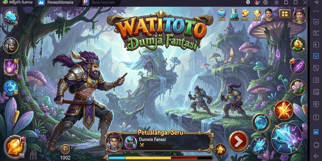Tangkapan layar utama WATITOTO yang menunjukkan aksi petualangan mendebarkan.